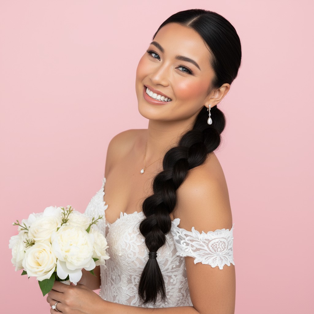 Sleek Braided Ponytail Ideas